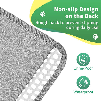 24''X 18'' Large Litter Mat, 2 Layer Cat Litter Mat Litter Trapping Mat,Litter Box Mats for Floor, Cats Litterbox Catcher Rug for Kitty Pet, Waterproof Urine Proof,Non-Slip